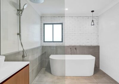 Dalmeny St Algester Minimalist Bathroom Renovation Before and After