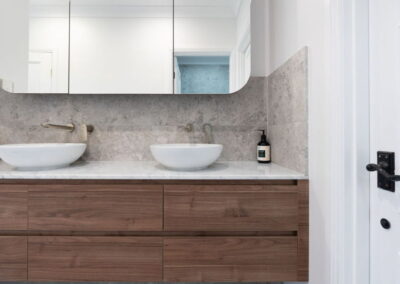 his and hers bathroom vanity ensuite renovation in Brisbane