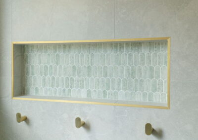 shower nook in this bathroom renovation in Algester