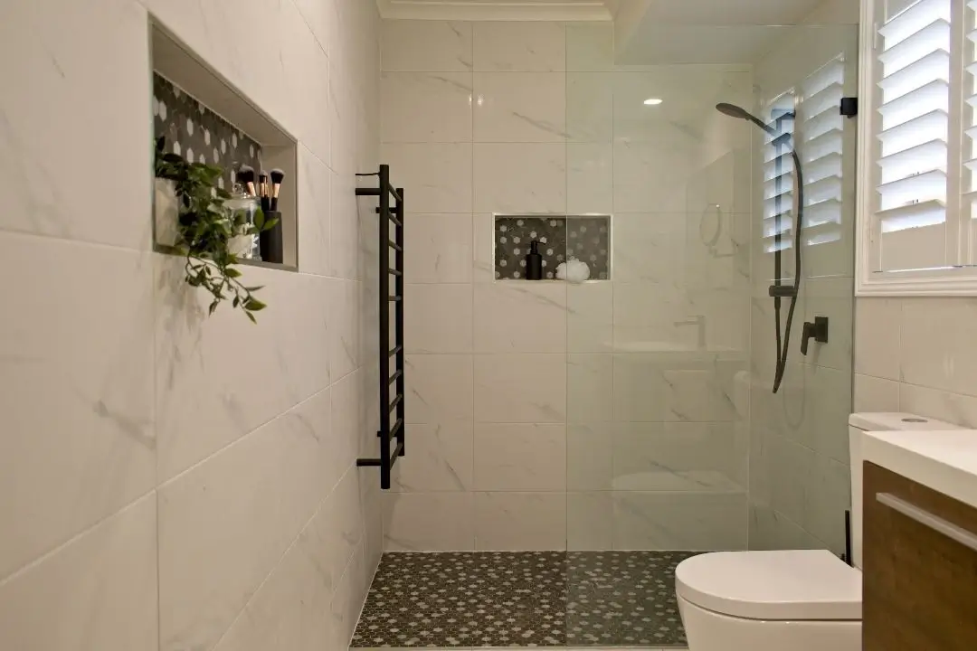 large format tiles for an ensuite
